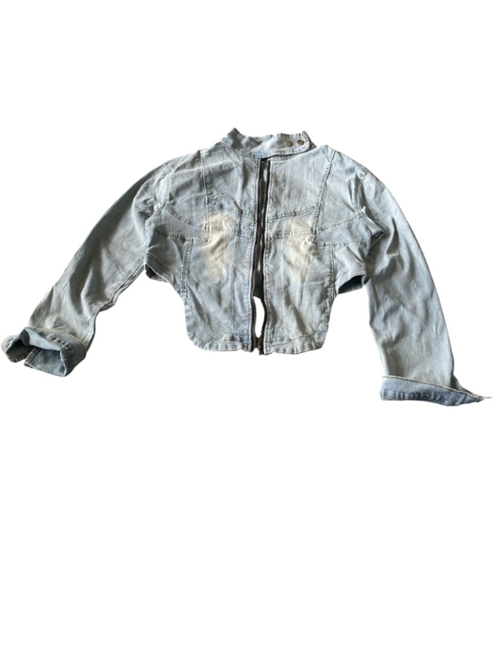NWT Corset Style Jean Jacket with Matching Jeans XL U28 BIN - Picture 3 of 5